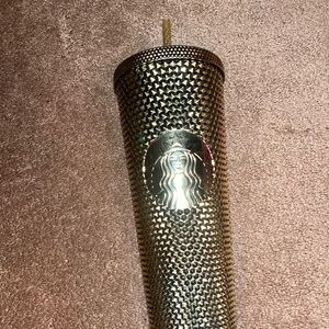 Starbucks Winter 2022 Gold Bling Cold Cup (24 oz)